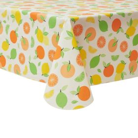 Mainstays Summer Fun Tablecloth 60" x 84" Rectangular Citrus Fruit Print Indoor Outdoor Reusable Table Cover