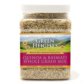 Whole Quinoa Brown Rice Mix - 24 Ounce / 680 Grams Jar (15+ Servings) - Proudly Made in America - Healthy Nourishing Essentials by Green Heights