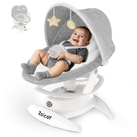 Baby Swing For Infants With Motion Detection, Electric Baby Swing With 3 Swing Modes, 12 Lullabies  5-Speeds (Option: White)