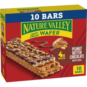 Crispy Creamy Wafer Bars, Peanut Butter Chocolate, 4g Protein, 10 Bars, 13 oz (PK: 13 oz)